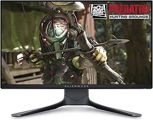 Alienware AW2521HFA 24.5 Inch Full HD (1920x1080) Gaming Monitor, 240Hz, IPS, 1ms, AMD FreeSync Premium, NVIDIA G-SYNC Compatible, DisplayPort, 2x HDMI, 5x USB 3.0, 3 Year Warranty