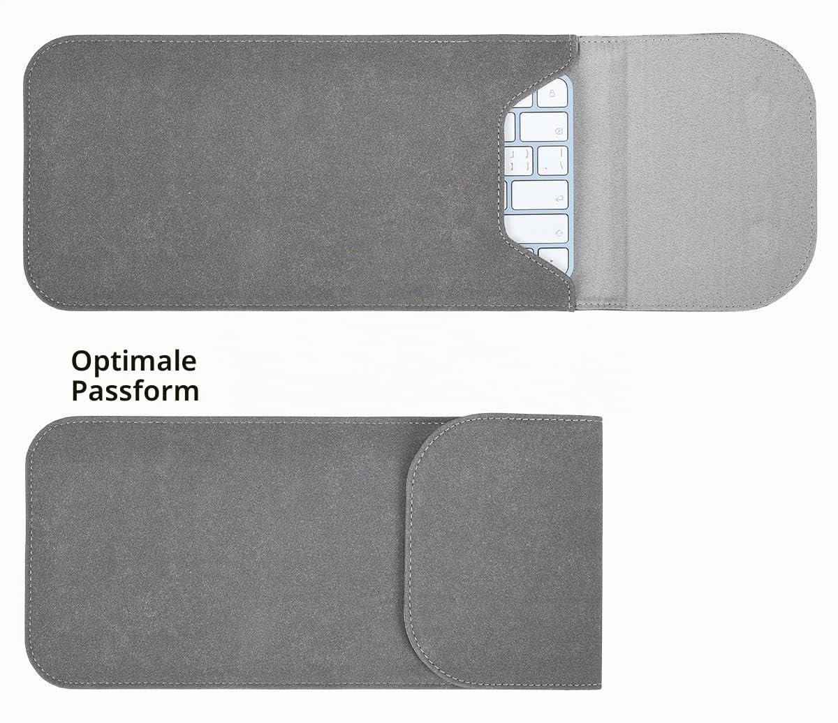 CaseBuy Premium Leder-Tastaturabdeckung für 2024 2023 2021 Apple iMac 61 cm (24 Zoll) M4 M3 Magic Keyboard ohne Out Touch ID A2449 A2450 Zubehörtasche, Space Grey