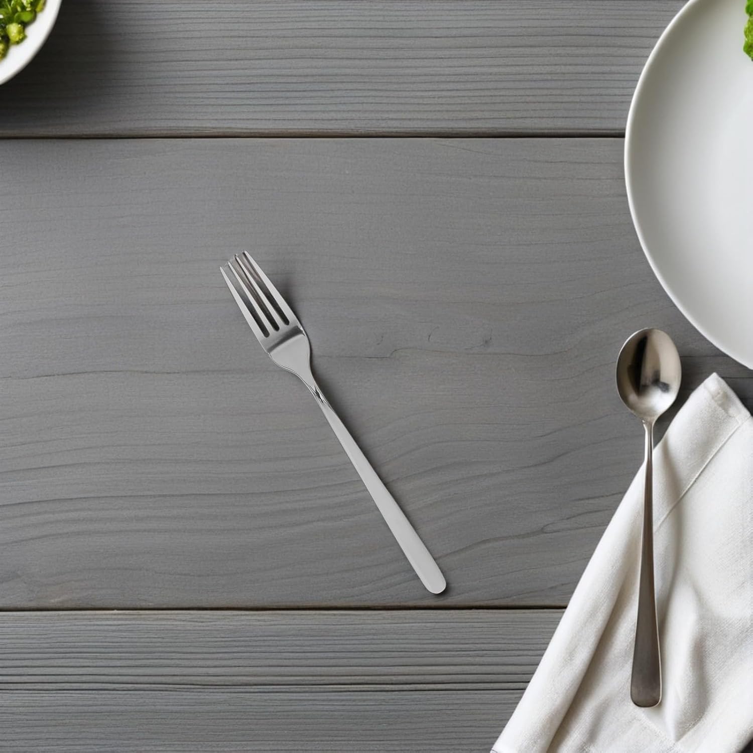 8pcs Stainless Steel Silverware Dinner Forks 8.17 Inch Heavy Duty