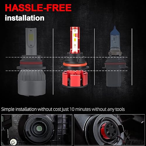 Miniatura 6 de Compatible con bombillas LED para faros delanteros Nissan Frontier 2005-2019, 9007HB5, haz doble alto y bajo, luz antiniebla H11H8H16, bombillas LED