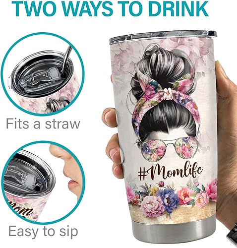 Vista 178 de SANDJEST Vaso inspirador de 20 onzas, regalo cristiano, regalos inspiradores para mujeres, vasos con aislamiento de acero inoxidable motivacional