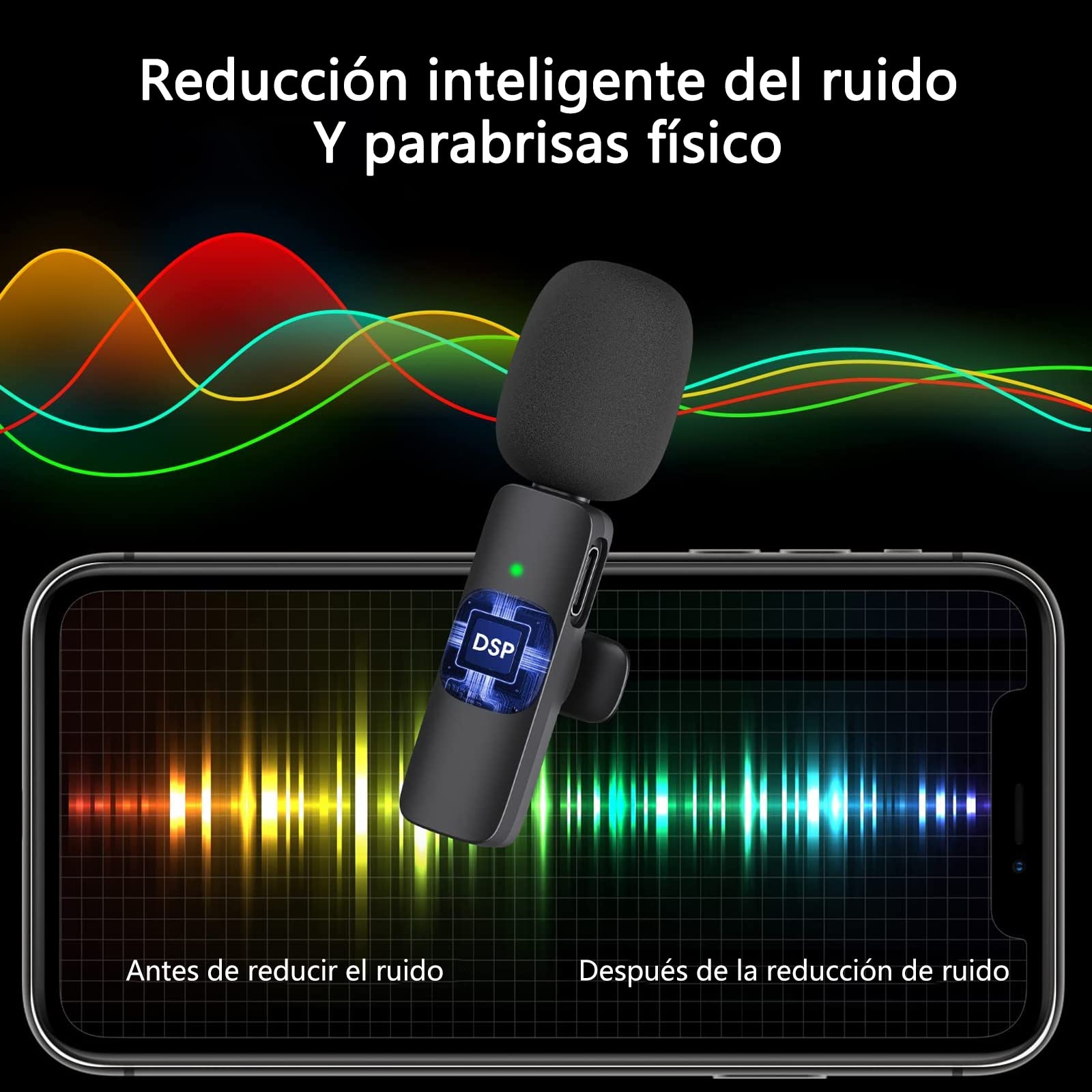 Microphone Sans Fil Newlam Pour IOS - Mini Lavalier Plug & Play Avec Réduction De Bruit Intelligent, Idéal Pour Podcasts, YouTube Et TikTok