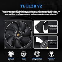 Vista 5 de Thermalright Frozen Prism 240 Enfriador de agua líquido negro para CPU con ventilador PWM de 4.724 in, especificación de fila fría negra de 240