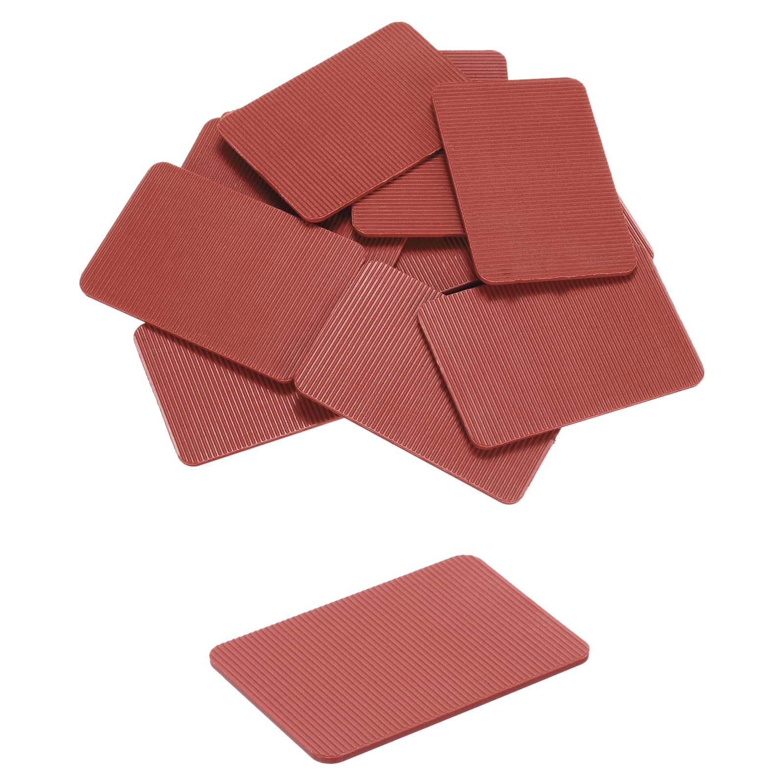 QUARKZMAN Lot de 20 Cales en Plastique 60 x 40 x 2 mm - Cales pour carrelage - Jeu de Cale d'Épaisseur - Cale Fenetre Ouverte - Cales - Entretoise Plastique - Cales d'espacement - Rouge