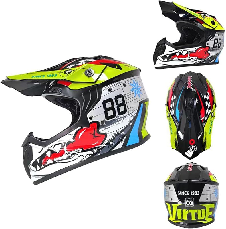 Helmblazia Motocross Sisak ECE R22.06 Ezüst S Méret - Terepjáró Cross Bukósisak MTB Enduro Quad ATV Downhill Szellőzéssel