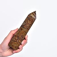 Vista 31 de JIC Gem Extra Large Rare Dendritic Jade Crystal Tower Natural Quartz Crystal Tower Point Wand Large Crystals and Stone Energy Crystal Wand Home