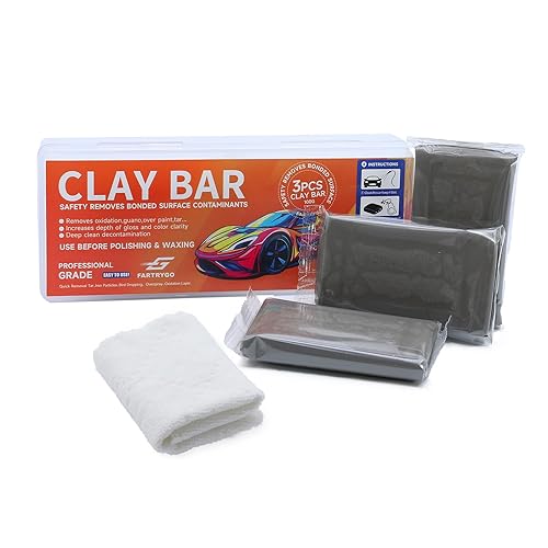 Barra de arcilla gris para detalles de automóviles - Limpiador de arcilla no abrasivo para pintura, vidrio y cromo - Seguro para autos nuevos y