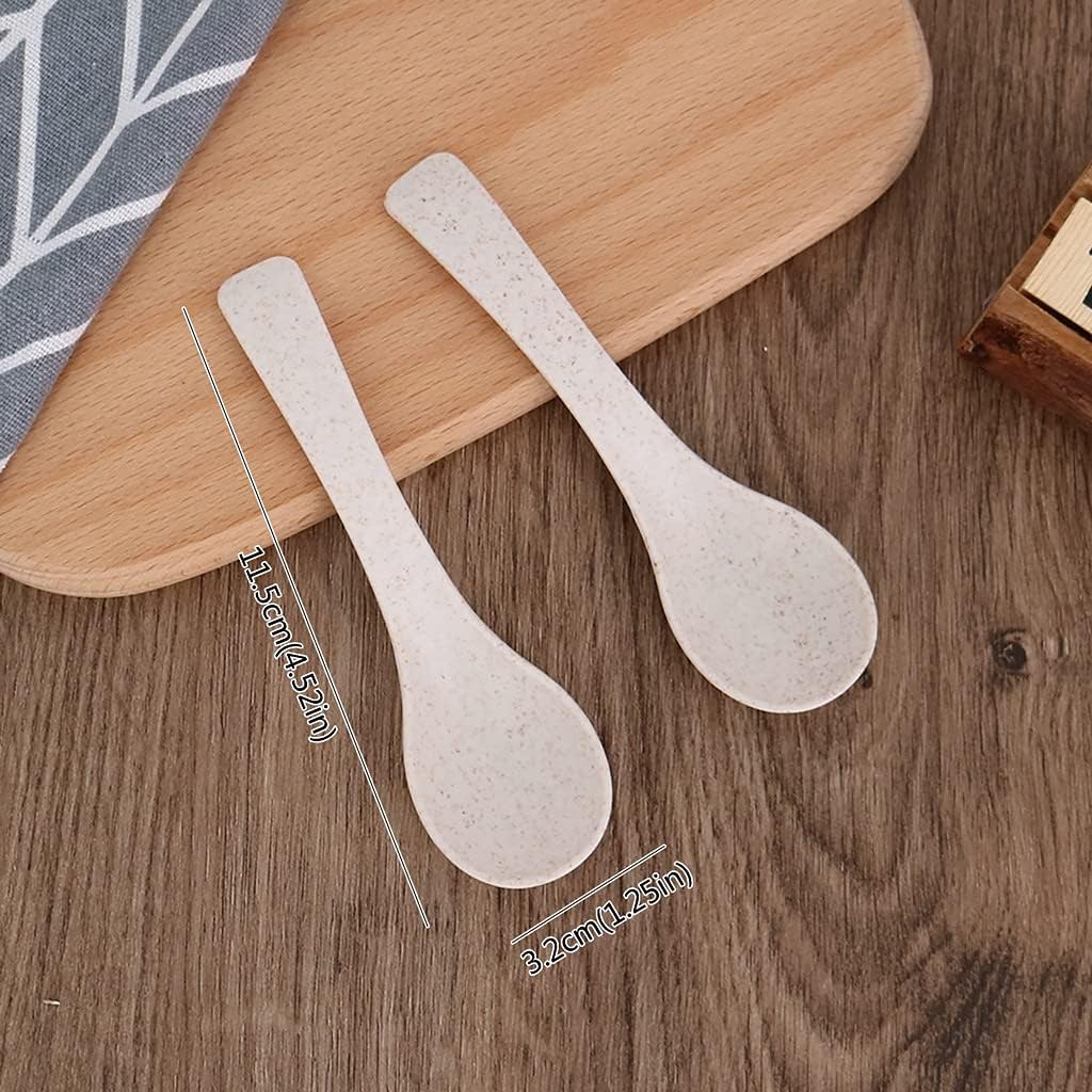 Tea Spoons PP Material Spoon Soup Spoons Eating Spoon Coffee Stirring Tablespoon Cake Dessert teaspoons Ice Tea Spoons (Color : A, Size : 4 Pieces) (A 4 Pieces)