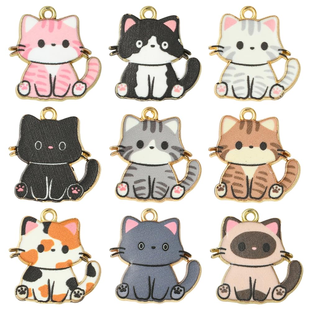 Breloques chat pour la fabrication de bijoux colliers bracelets accessoires artisanaux
