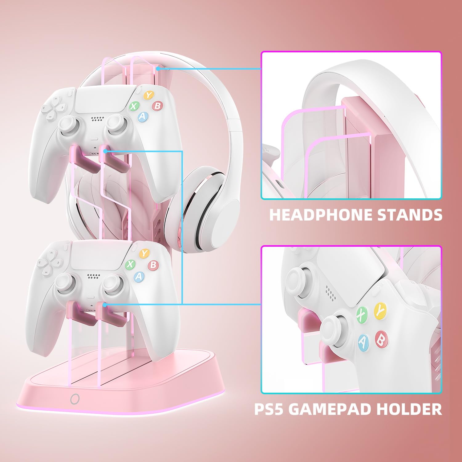 Ps5 Controller RGB Gaming Headphone Stand Eb01-b Headset Stand