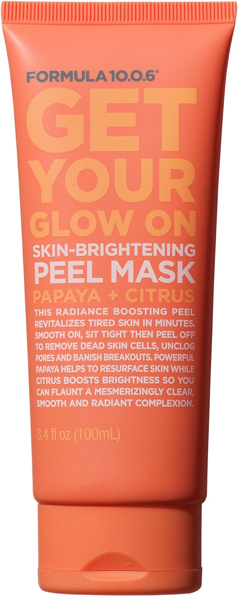 FORMULA 10.0.6 - Get Your Glow on Skin-Clearing Peel Mask, Brightening Facial Treatment for Radiant Skin, 3.4 fl oz (100ml)