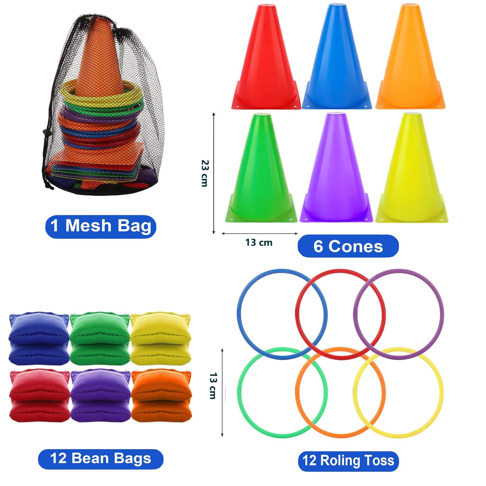 CEMIRK 3 in 1 Outdoor Games Set, Kids Bean Bag Toss, Garden Games Set, Outdoor Toys for Toddlers Age 3-5 - Image 2