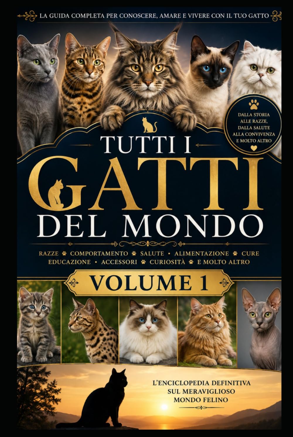 Tutti i Gatti del Mondo (VOLUME 1): La guida definitiva per conoscere, allevare, educare, nutrire e prendersi cura di ogni razza felina