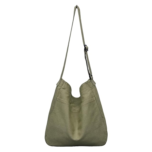 Hobo Bag Canvas Crossbody Shoulder Bag for Women and Men Large Casual Messenger Bags Canvas Tote Bag Travel