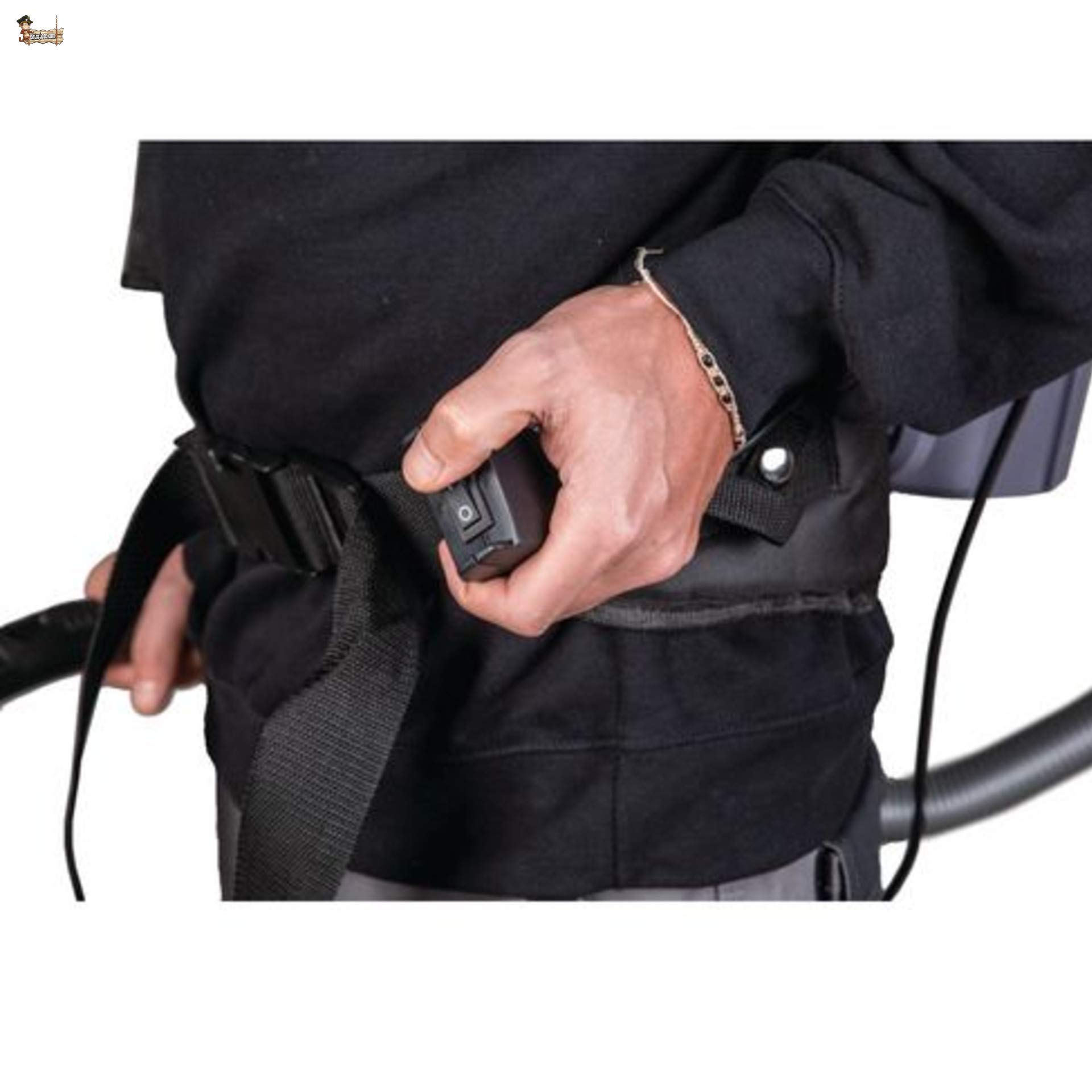 BricoLoco Aspirador de Mano y Mochila portátil Potente para Coche, hogar, Taller, Espacios reducidos. Industrial. con arnés Acolchado. En seco. ¡¡¡ CÓMODO Y PRÁCTICO !!!