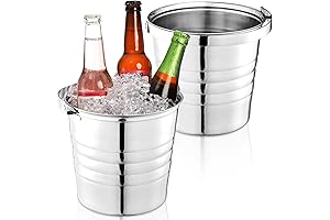 Elsjoy Stainless Steel Ice Buckets for Chilled Drinks