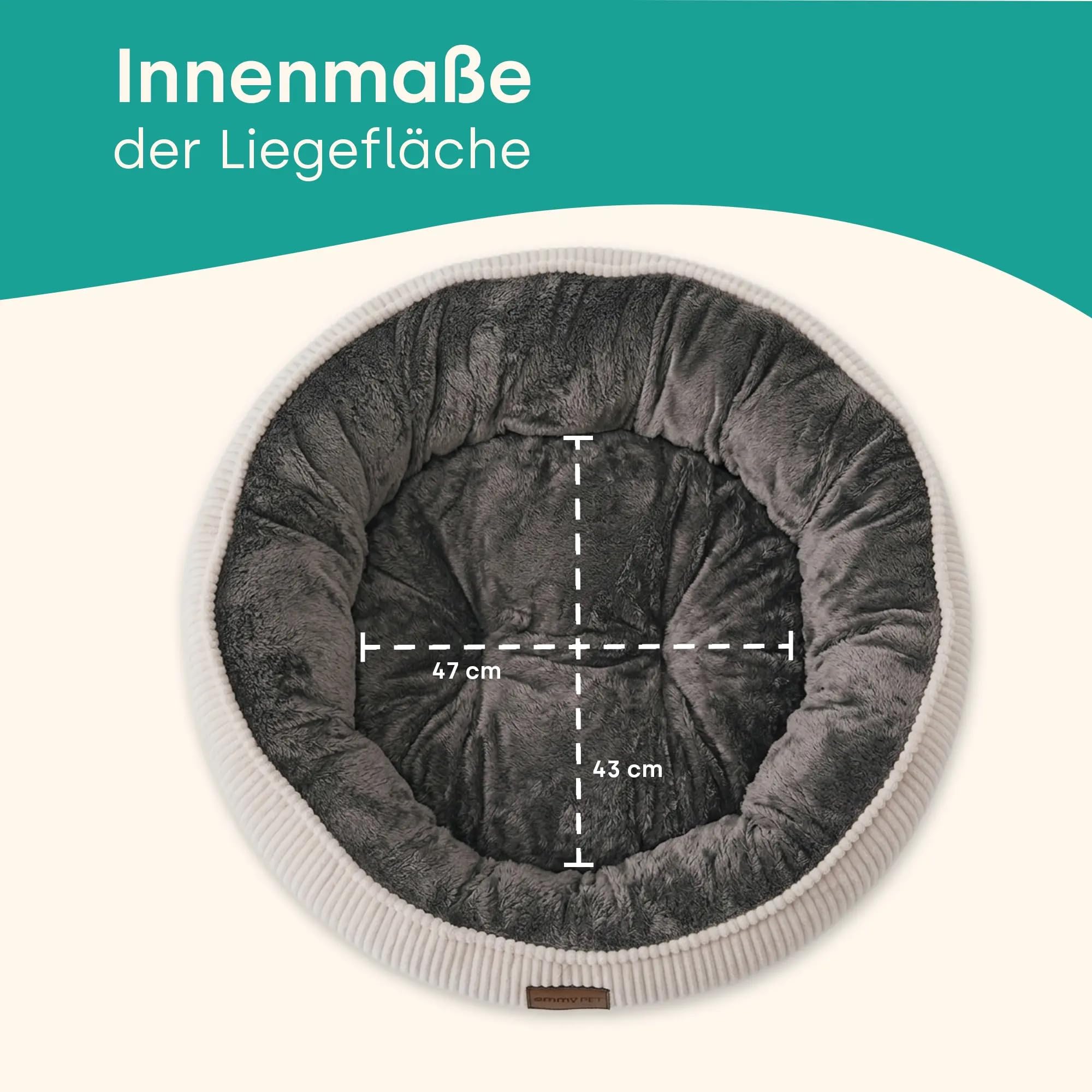 Emmi-pet Katzenbett & Hundebett Legend XL, Grau