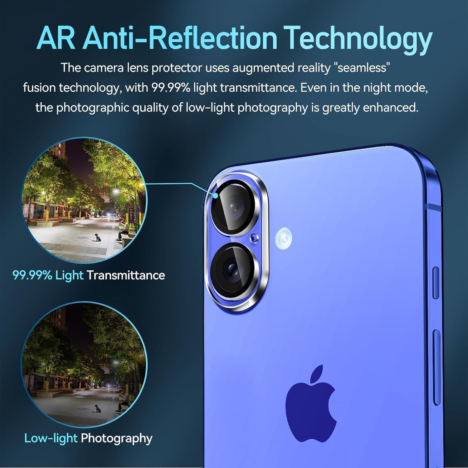OpenTech® Premium Camera Lens Protector Tempered Glass Compatible For iPhone 17 With Edge To Edge Coverage (Full Transparent) (Pack of Two) — Amazon image 5