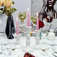 Vista 5 de Zest Candle Velas cónicas de 12 piezas, 6 pulgadas, color rosa, 12 unidades (paquete de 1)