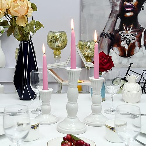 Miniatura 5 de Zest Candle Velas cónicas de 12 piezas, 6 pulgadas, color rosa, 12 unidades (paquete de 1)