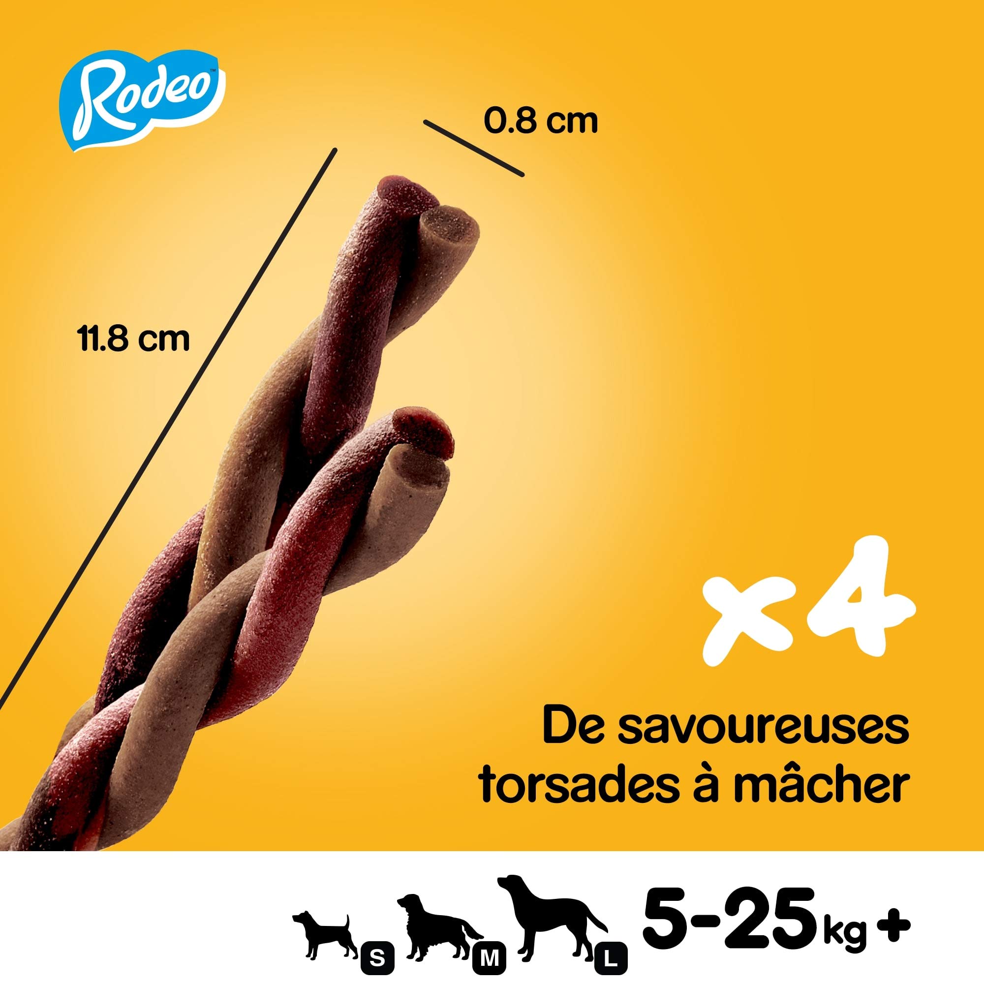 Pedigree Rodéo - Récompense - Bœuf - Sachet de 70 g - Lot de 24