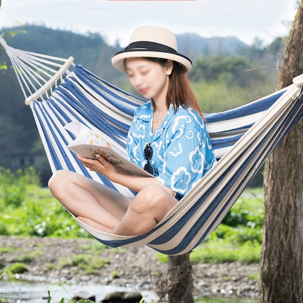 Portable Hammock, Anti-Rollover Double Hammock, Load-Bearing Capacity 661.38 Pounds, Indoor and Outdoor Camping Hammock, Foldable Mesh Hammock (Rainbow 600 kg/661.38 lb)