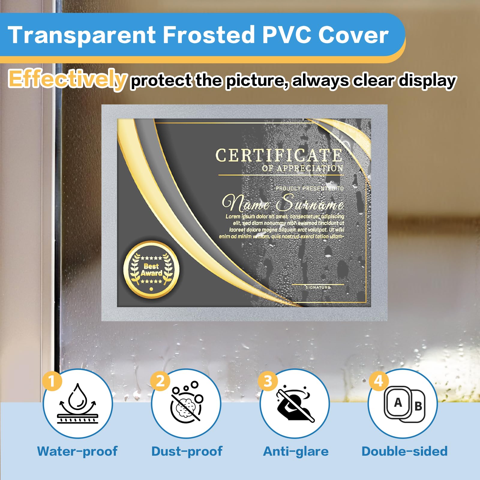 5 Supporti Magnetici VAIIGO A4 | Per Poster E Documenti | Con Nastri Adesivi E Magnetici - Foto 9