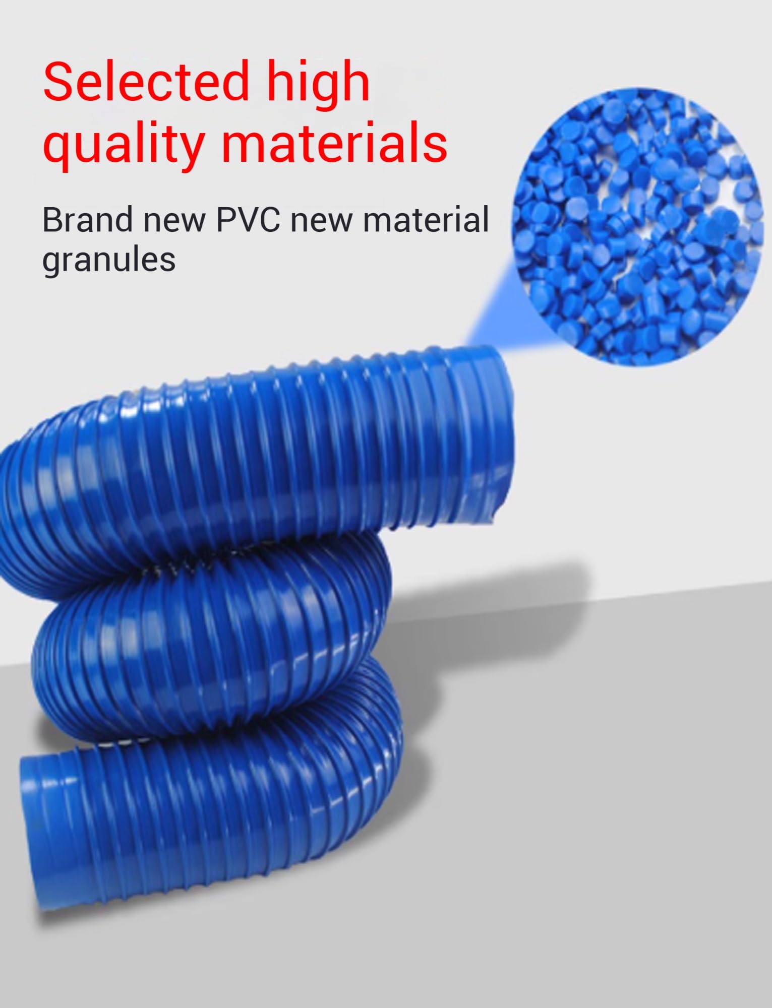 Manguera Flexible Azul, Manguera De Extracción De Humos De Vacío, 100 Cm 3-30 Cm, Tubo De Succión De Polvo Industrial, Conector Blando, para Eliminación De Polvo (12,5 Cm)