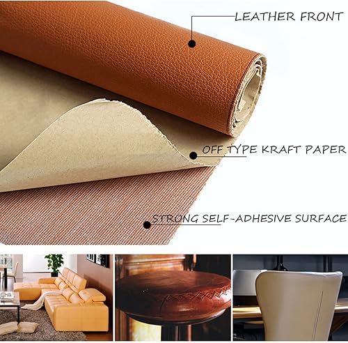 Miniatura 5 de ZXAY Cinta de cuero para sofás, sofá, muebles, parches de cuero de primeros auxilios para sofás, asientos de coche, bolsos, chaquetas, parches