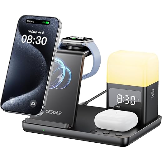 CESDAP 6-in-1 Wireless Charging Station
