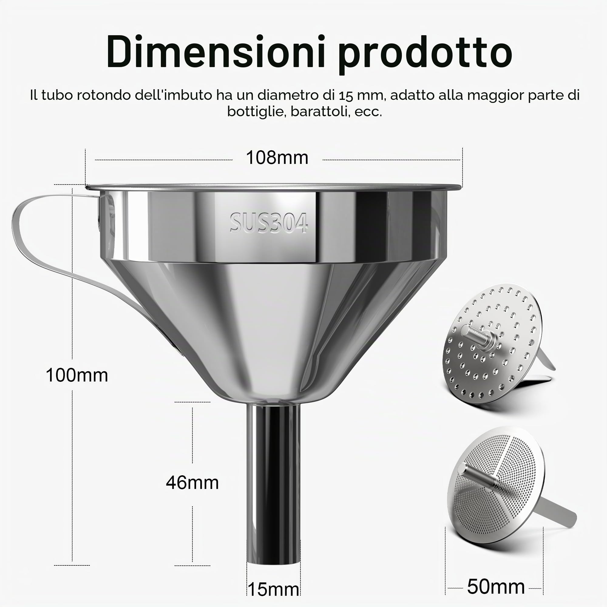 JOREST 5 Pezzi Filtro Resina 3d Kit, Imbuto Con Filtro Acciaio Inossidabile + Pennello + Spugne Abrasive, Accessori Stampante 3d Resina per Anycubic Sla/Elegoo Mars