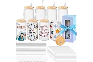 16OZ Frosted Sublimation Beer Can Glasses with Bamboo Lid