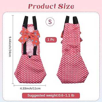 CREATCABIN Pet Duck Diaper Poultry Diapers Pink Polyester Waterproof Adjustable Washable Ducking Nappy Clothes Supplies with Bow Tie for Indoor Chickens Goose Hens Accessories 9.45 x 4.33 Inch