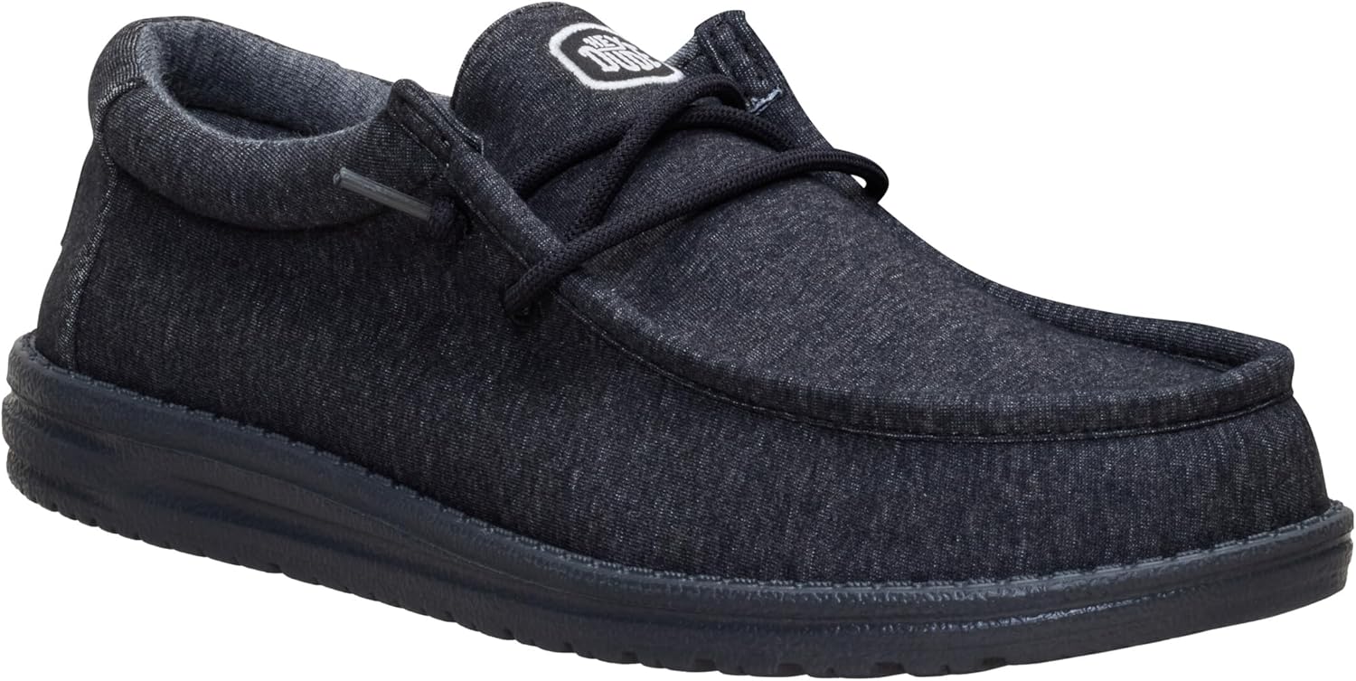 HEYDUDE Wally Stretch Jersey Wide Black Size 13, Men's Shoes, Slip on Loafers, Comfortable & Light-Weight - Image 8