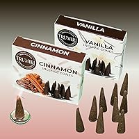 Vista 373 de TRUMIRI Incense Cones - Combo Pack of 20 Cone Incense - 10 Nag Champa + 10 Palo Santo - Insence Cones - Incense Cones Scented - Cone Incense Scents