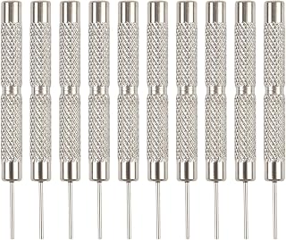 10Pcs Watch Strap Pin Remover Tool Set With Iron Pin Punches For Watch Repair And Adjustment, Includes Various Diameter Heads For Precision Use(0.9mm)