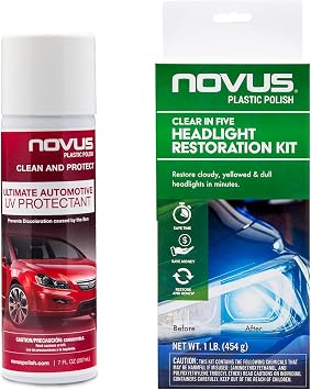 NOVUS Clear & Protect Car Care Kit | Headlight Restoration + Clean & Protect Polish