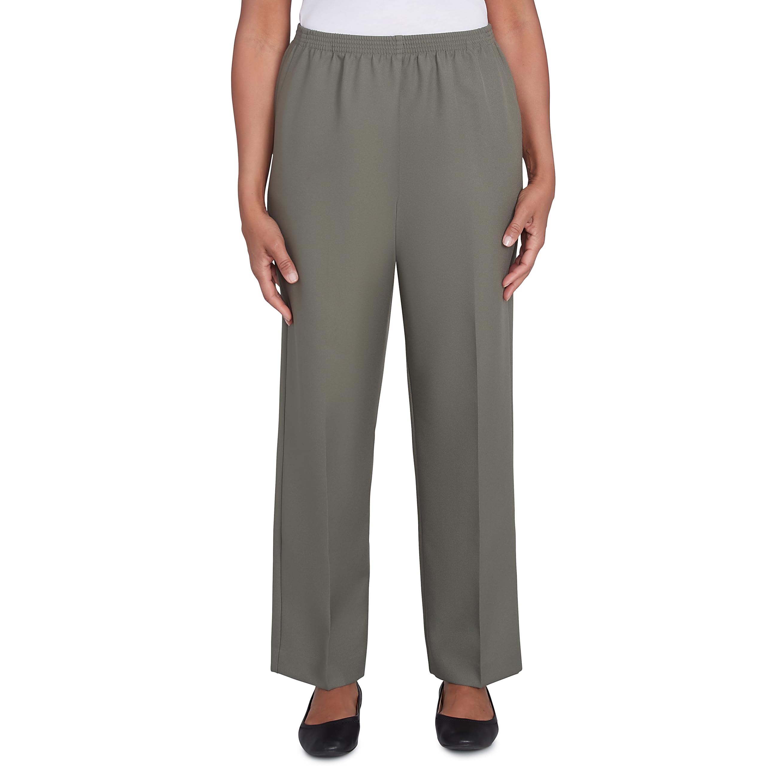 Alfred Dunner Poly Accord Short Length Pant
