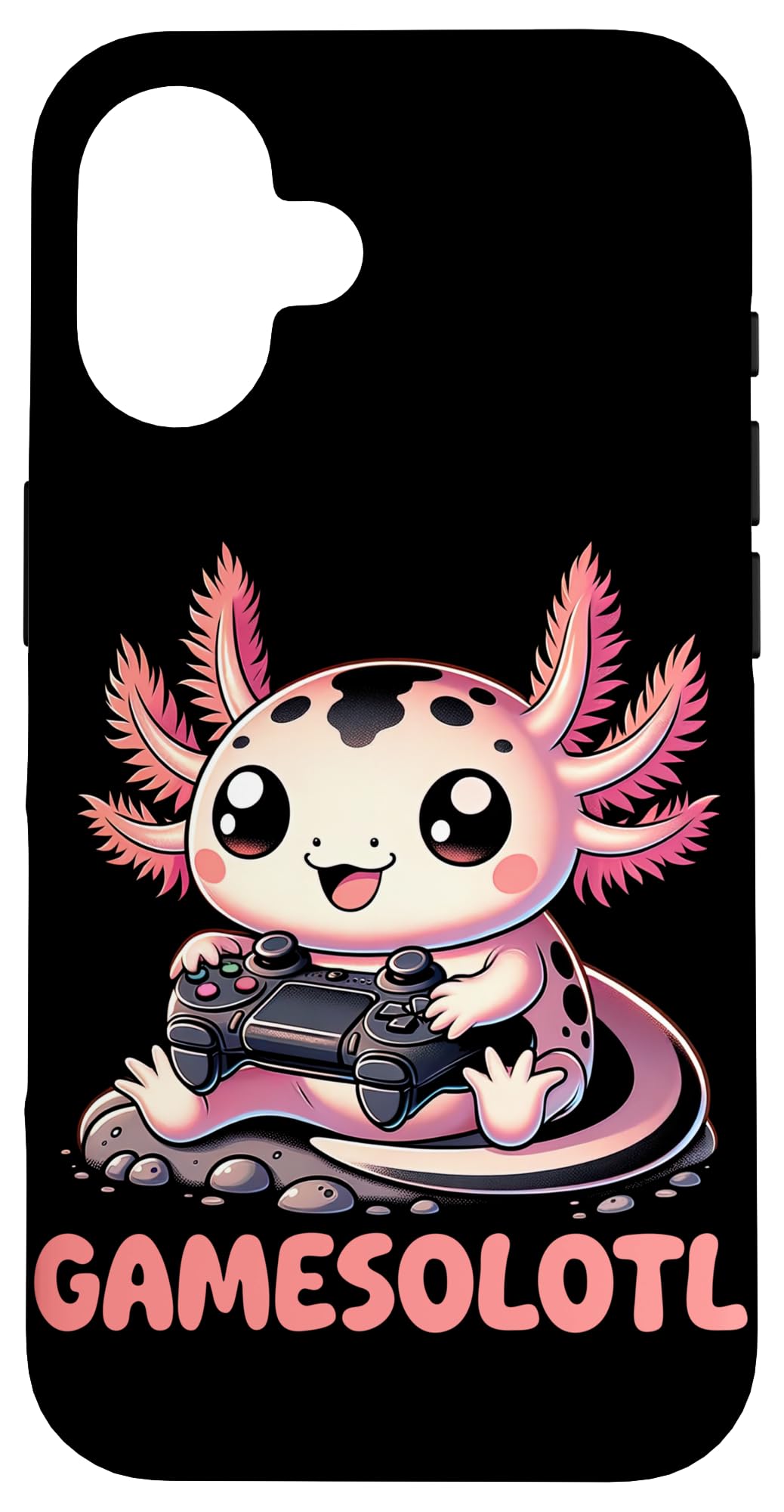 Cute Axolotl Play Video Game Gamesolotl Gaming Gamer Kid Boy Case for iPhone 16