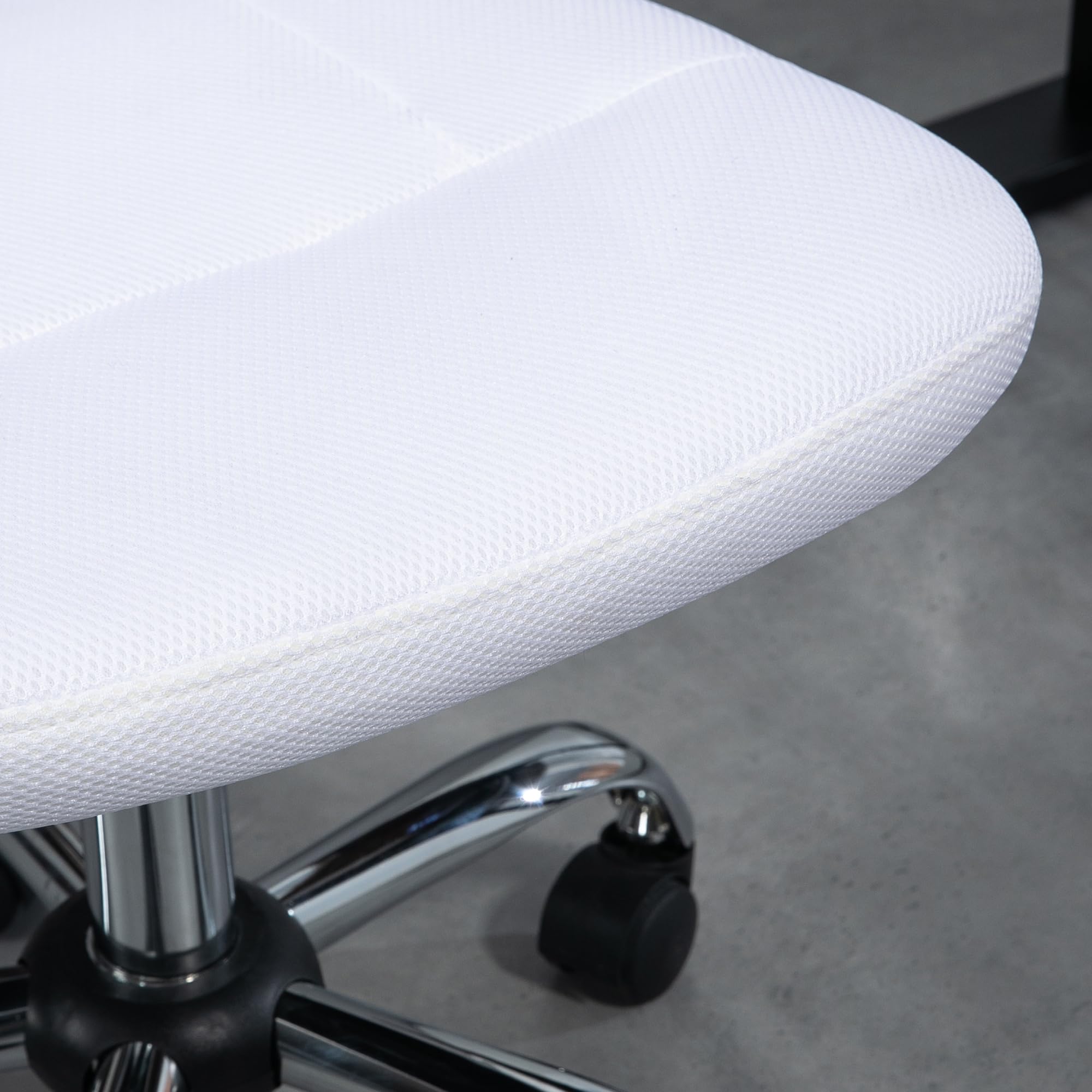 Vinsetto Sedia da ufficio ergonomica regolabile in altezza Bianco