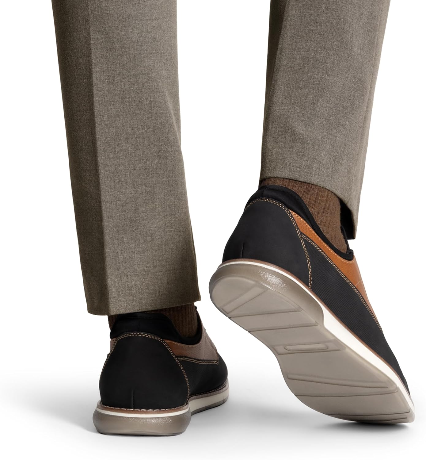 Bruno Marc Men's Plain Toe Oxford Shoes Business Formal Derby Dress Sneakers Crossflex GentEdge - Image 7