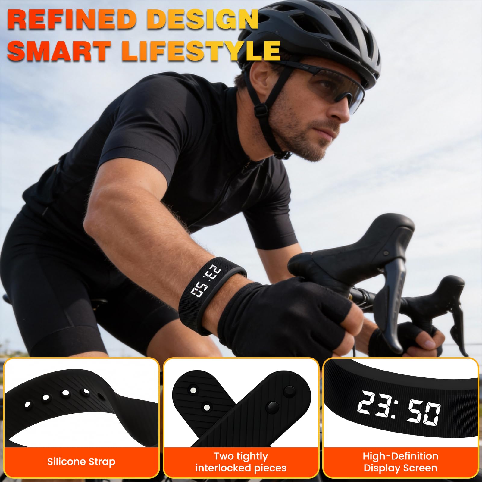 Reloj despertador eficaz para personas que duermen profundamente, reloj extremadamente vibrante, para personas sordas, vibración, vibración, sueño pesado, pulsera silenciosa que no despertará a tu
