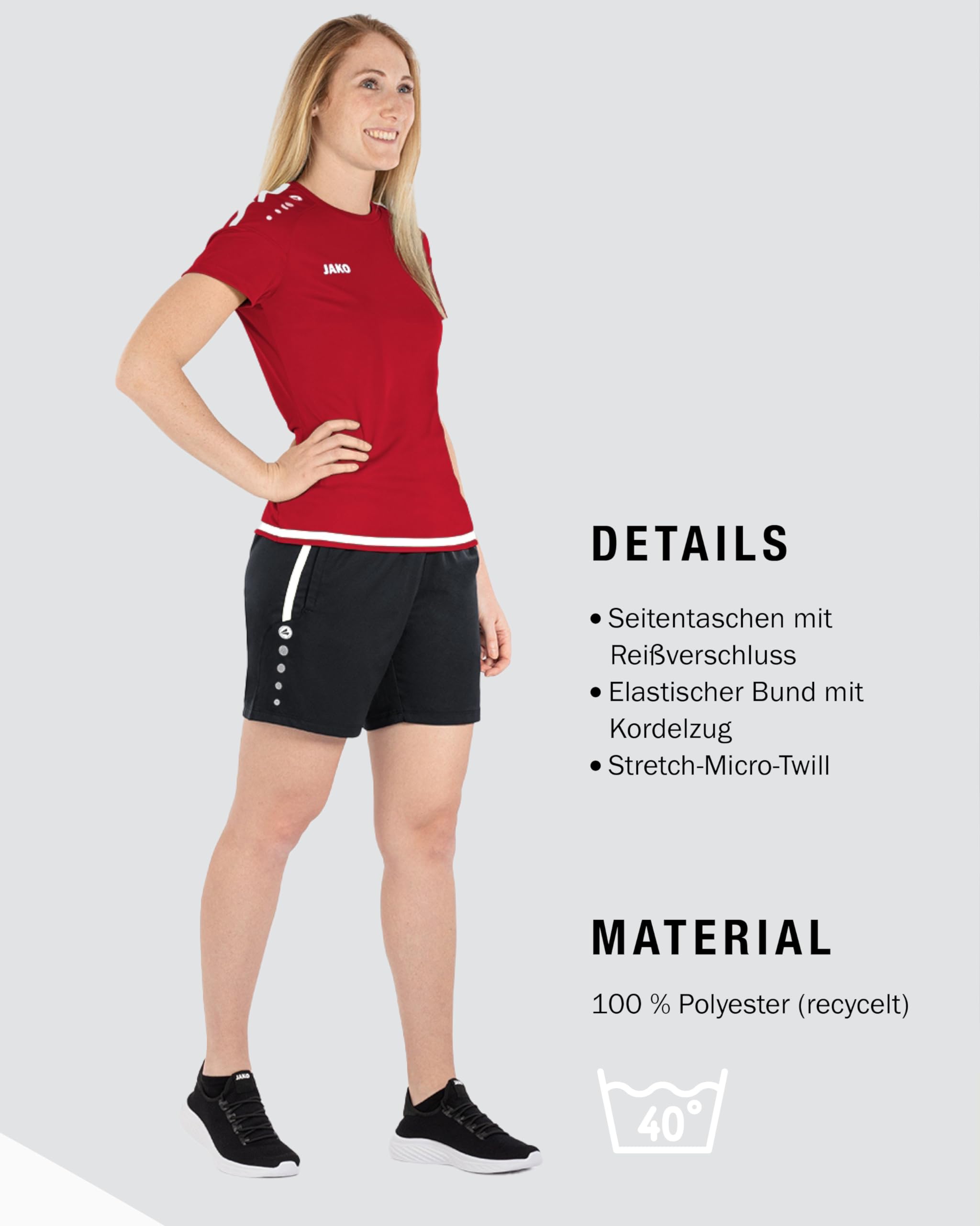 JAKO - Shorts de Sport Competition 2.0, Mixte