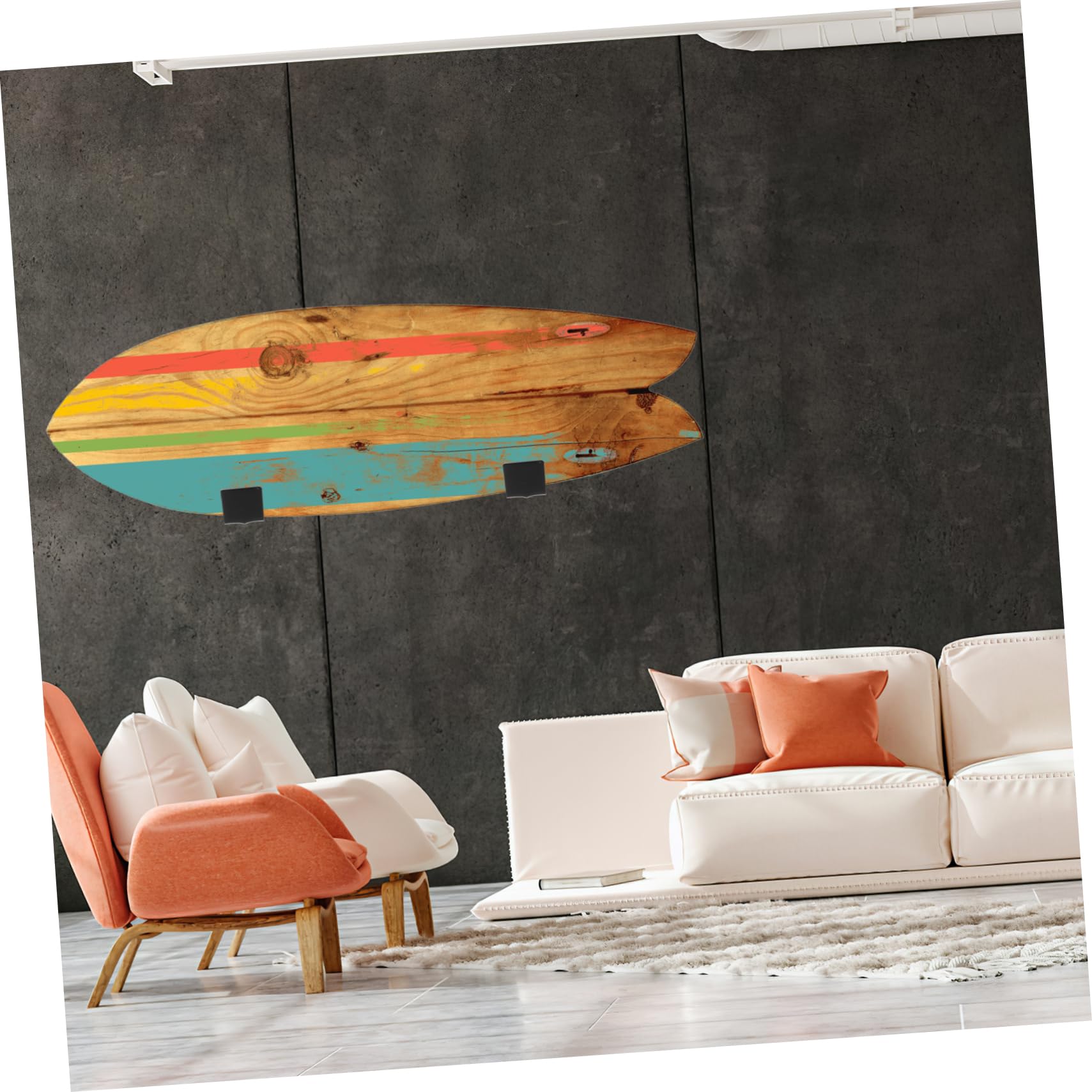 POPETPOP 2pcs Surfboard Fixing Hanger Wall-Mounted Display Rack for Surfboards Snowboards Easy Installation Strong Load-Bearing Capacity for Home Shop Use