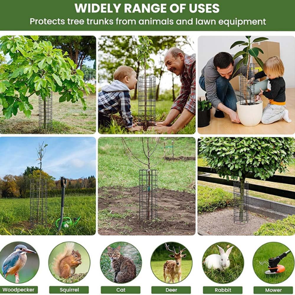 12 protectores de plantas, 16.6 x 14.6 pulgadas, malla de alambre para jardín, eficaz conejo, pollo y pato Bers - Defensa animal, protección de plantas, seguro para plantas