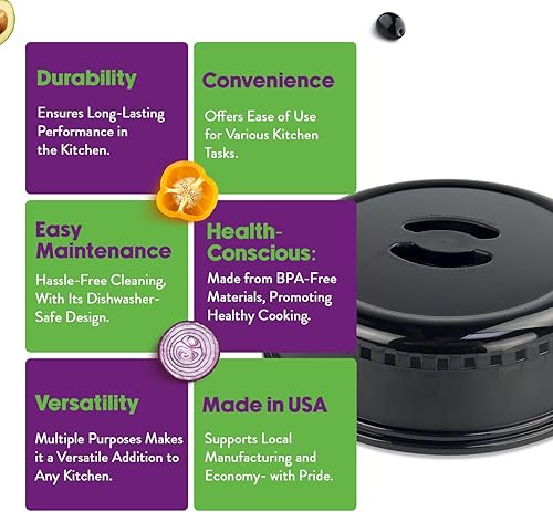 Miniatura 7 de Crisp Cubierta negra para salpicaduras de microondas para alimentos, platos y más, tapa y accesorios a prueba de salpicaduras, duradera y fácil de