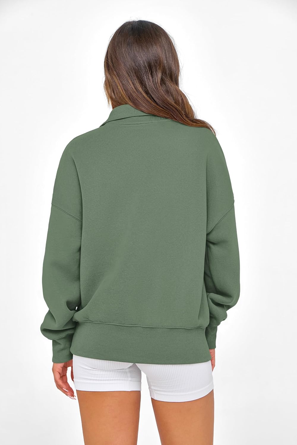 PRETTYGARDEN Womens Half Zip Oversized Sweatshirts Fleece Hoodies 2026 Trendy Long Sleeve Pullover Tops Y2k Spring Outfits - Image 5