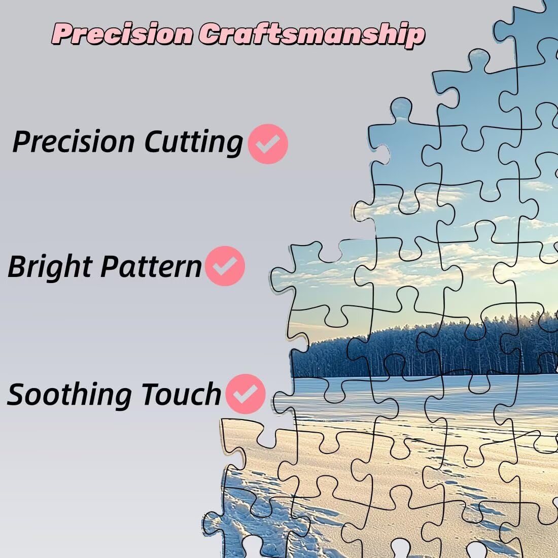 Puzzle 4000 elementów Natura, zimowe puzzle dla dorosłych, klasyczne puzzle Wyzwanie edukacyjne Zabawki dla rodziny, niemożliwe drewniane puzzle z pudełkiem na prezent, dekoracja ścienna-2243