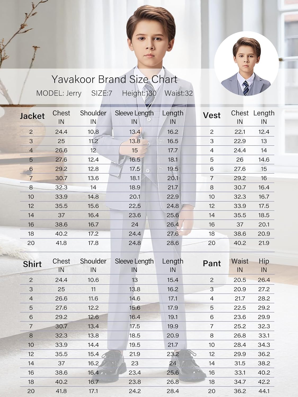 Boys Suits 5 Piece Slim Fit Suit for Kids Formal Ring Bearer Suits - Image 6