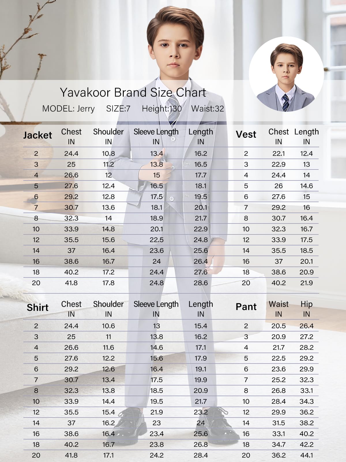 Boys Suits 5 Piece Slim Fit Suit for Kids Formal Ring Bearer Suits | Verstellbare Taille, elastischer Rücken, atmungsaktives Gewebe, knitterfrei, pflegeleicht, nicht juckend, weiches Futter